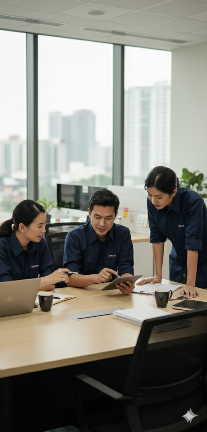 Team discussing something